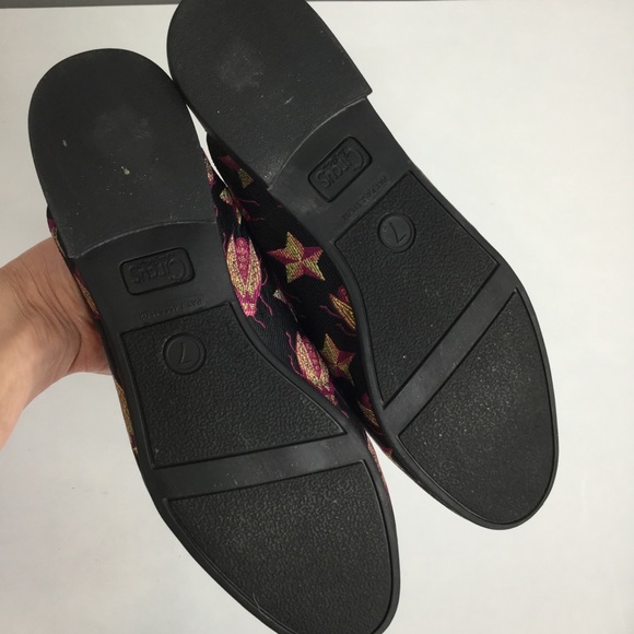 Circus by Sam Edelman Mules beetle rhinestone star embellished tapestry mules - Picture 4 of 8